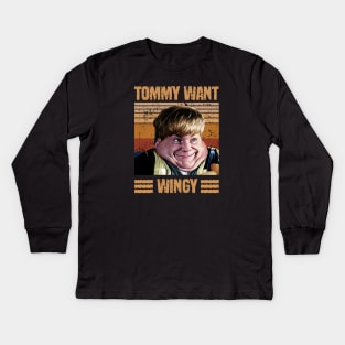 Tommy Boy Likey Tommy Want Wingy Vintage Kids Long Sleeve T-Shirt